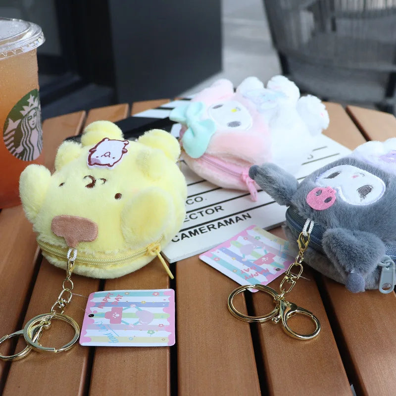 Sanrio Melody Plush Purse Keychain Hello Kitty