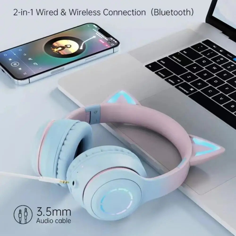 Kawaii Cat Ear Headphones