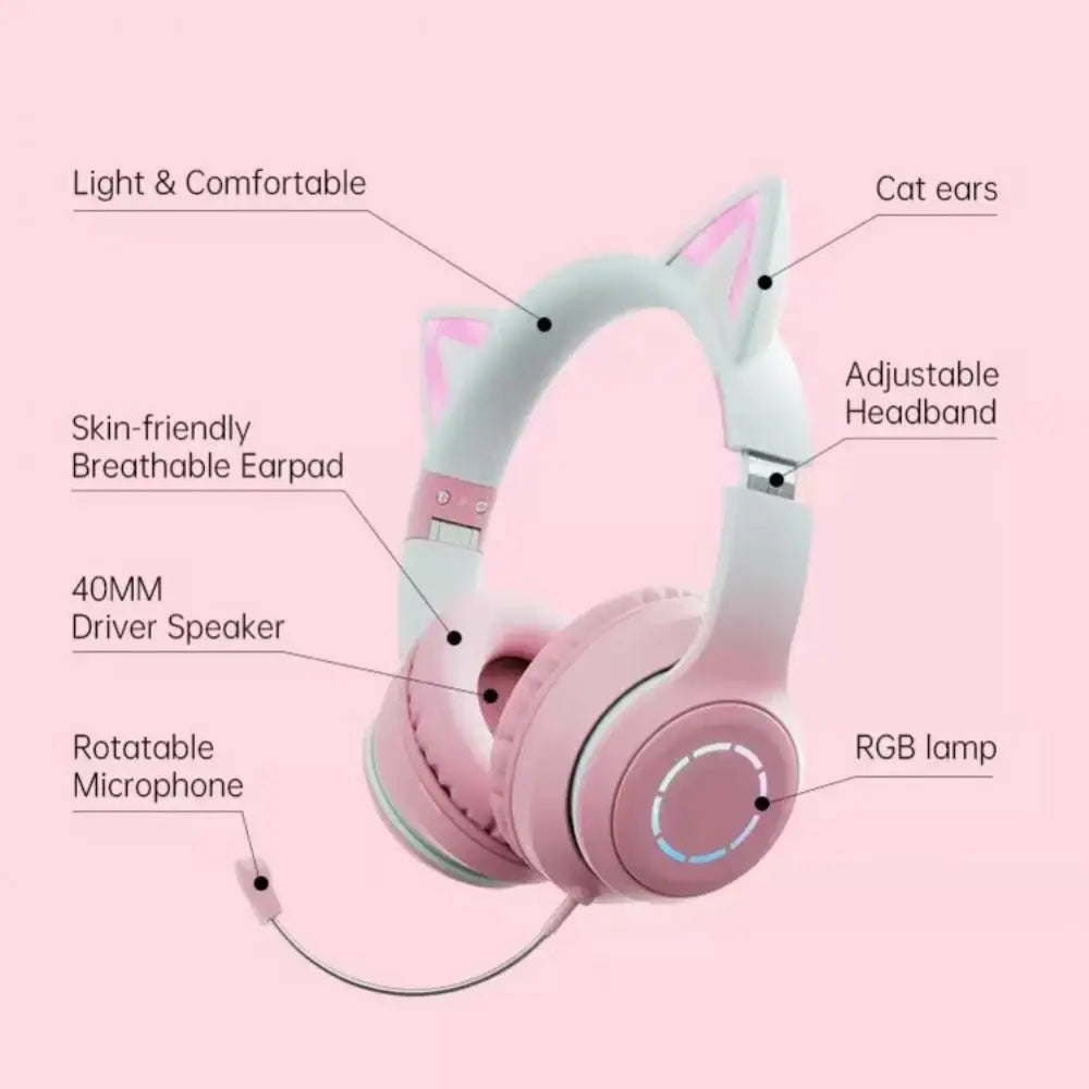 Kawaii Cat Ear Headphones