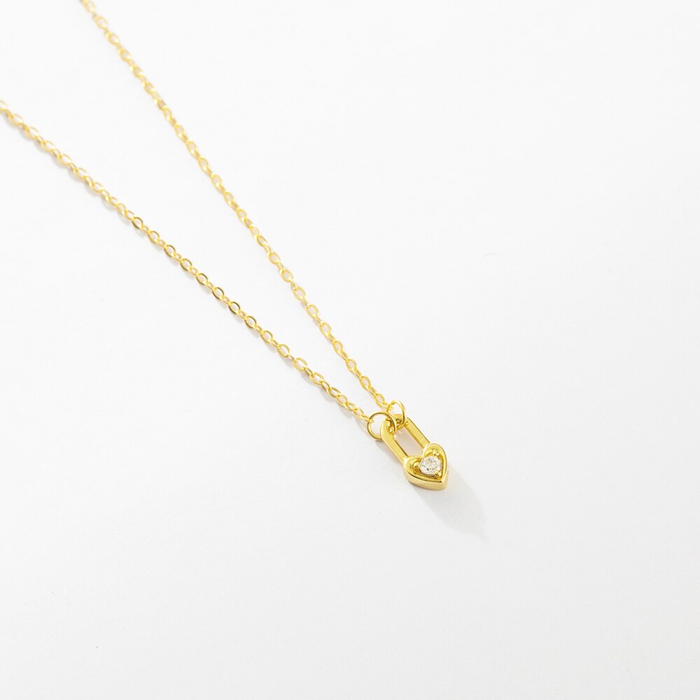 925 Silver Padlock Drop Key Choker
