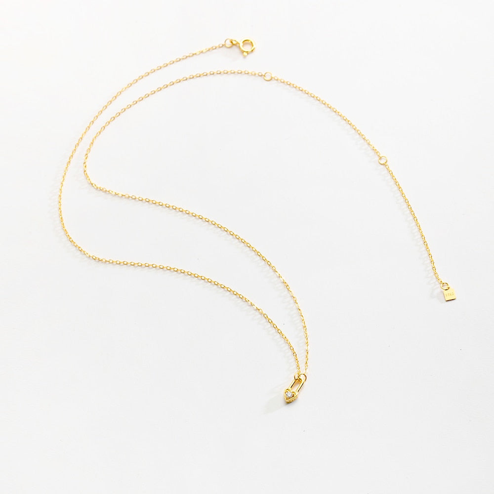 925 Silver Padlock Drop Key Choker