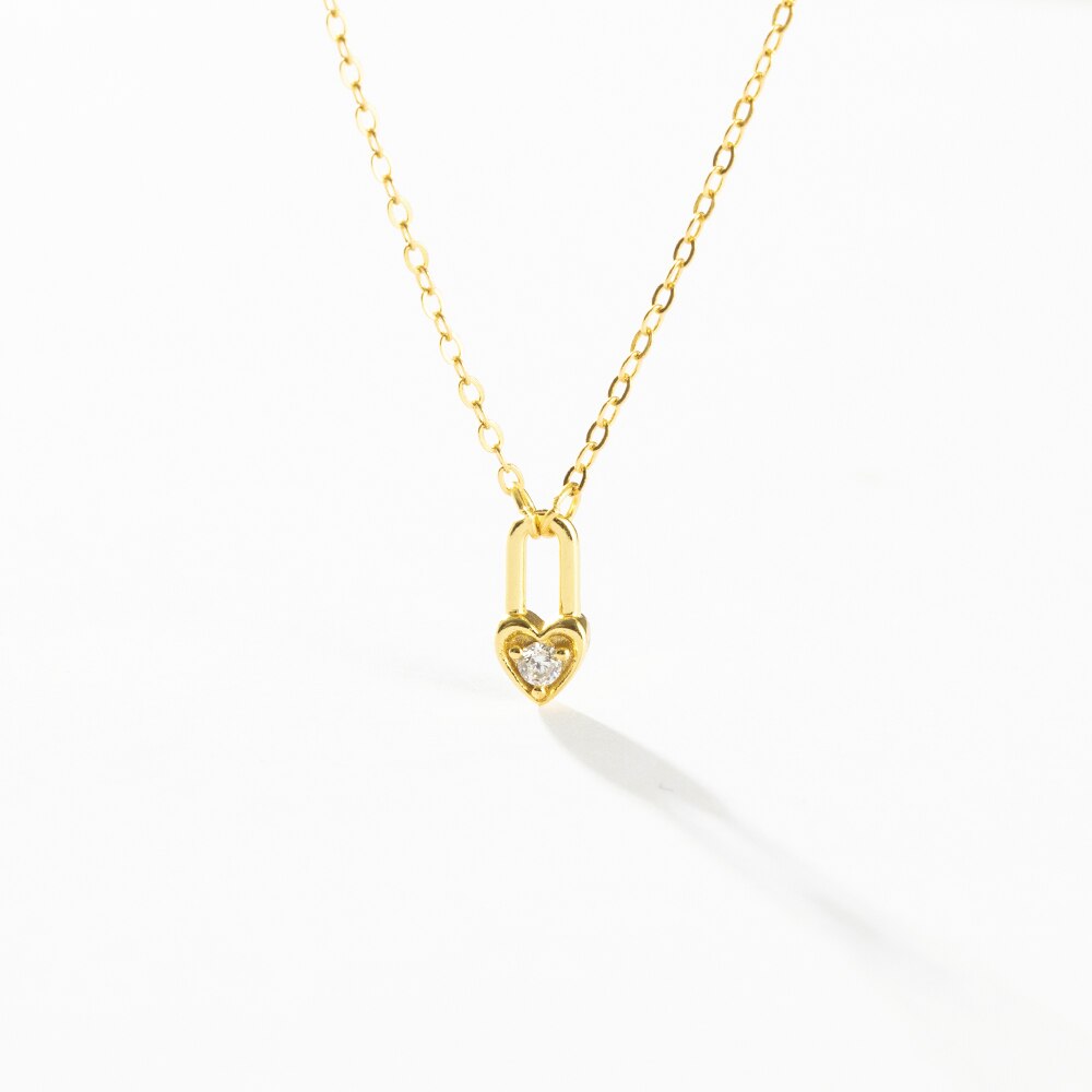 925 Silver Padlock Drop Key Choker