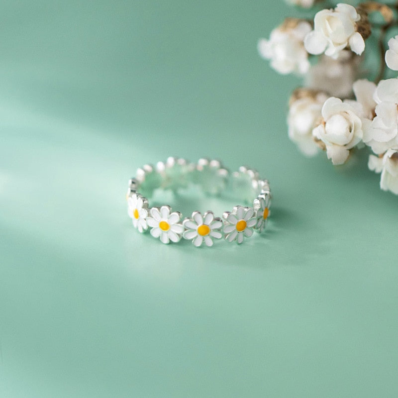 Daisy Flower Korean Style Rings