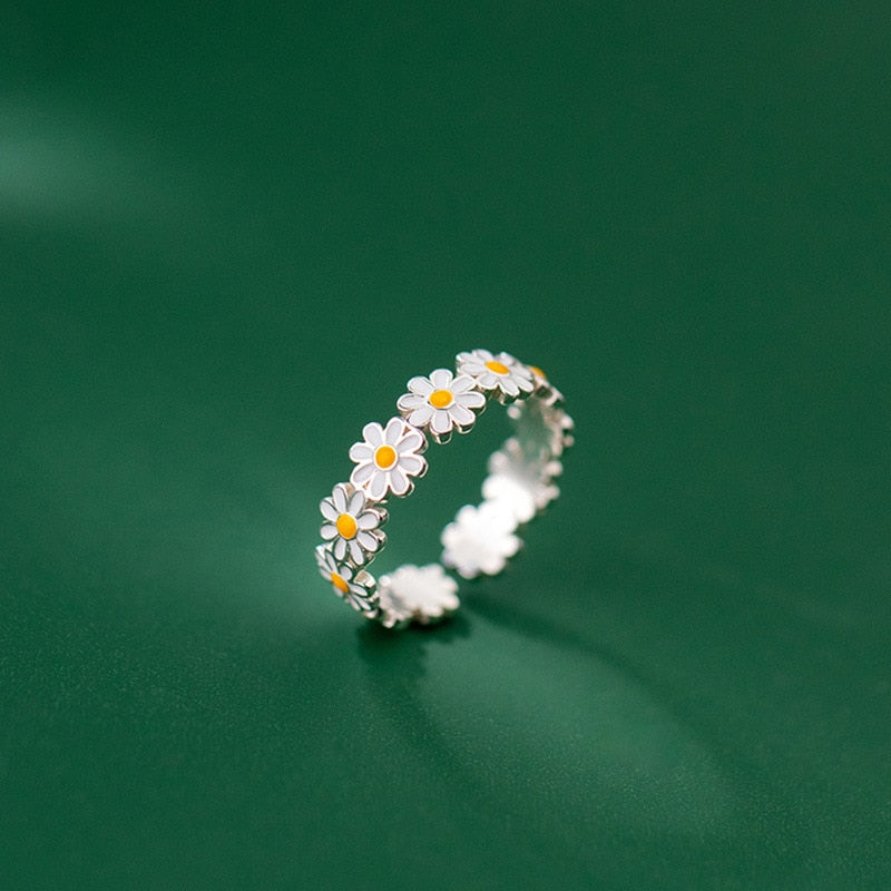 Daisy Flower Korean Style Rings