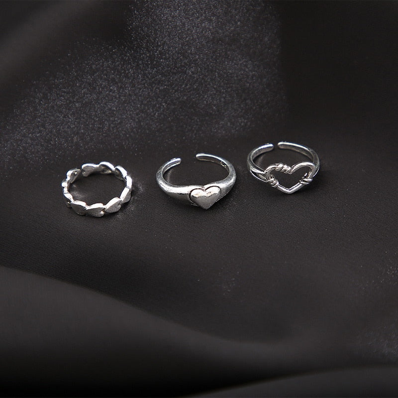 Enamel Korean Fashion Pearl Ring Set