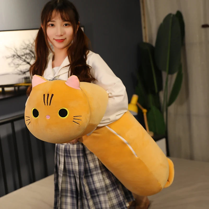 Kawaii Lying Cat Plush Soft Pillow Cute Animal