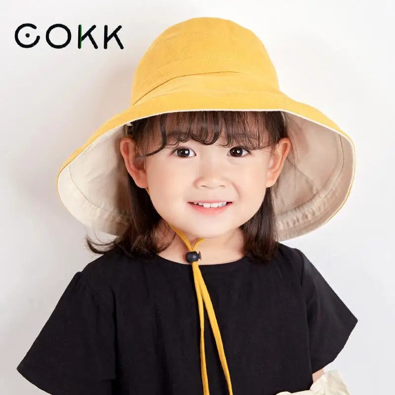 Korean Kids Bucket Hat Double Sided