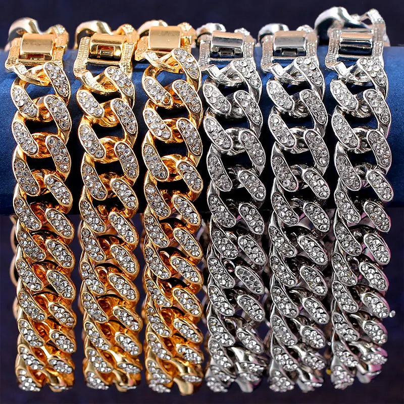 Full Rhinestone Paved Link Bracelet