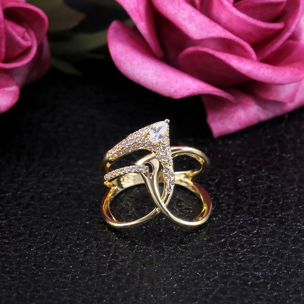 Huitan Luxury Irregular Magical Ring