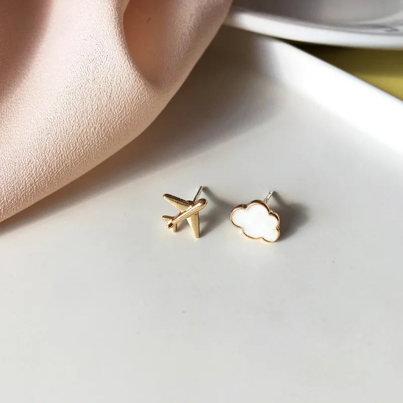 Cloud Sweet Small Plane Korean Earings