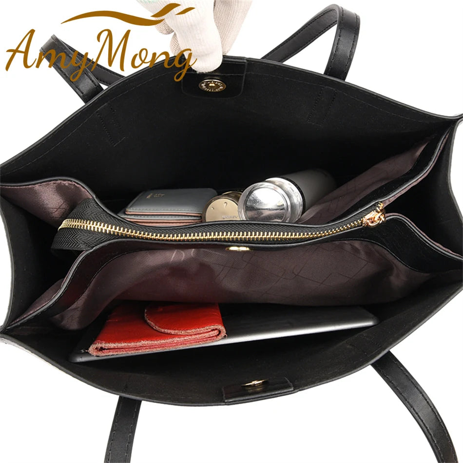 Genuine Leather Big Casual Tote