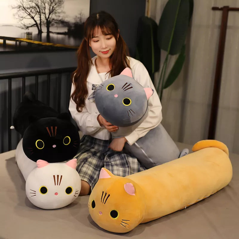 Kawaii Lying Cat Plush Soft Pillow Cute Animal