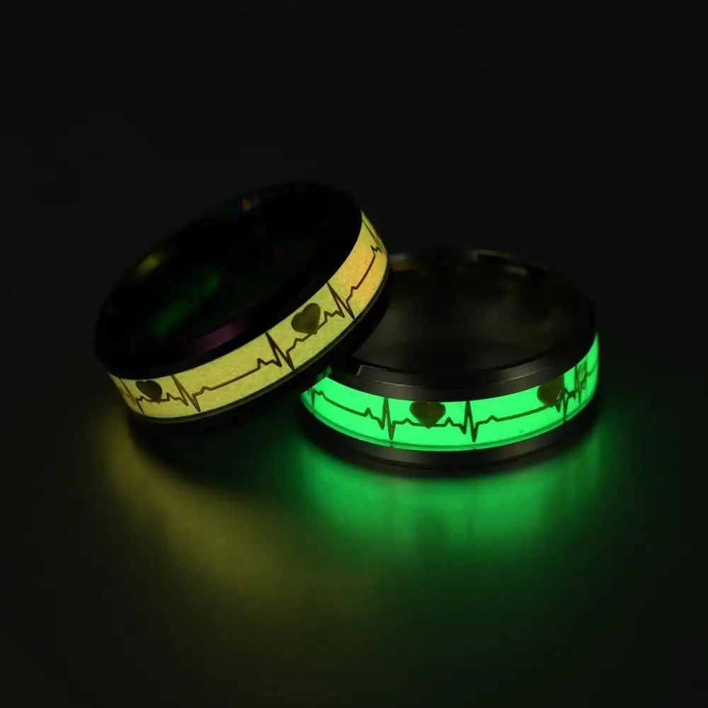 Luminous Mood ECG Carbon Fiber Rings