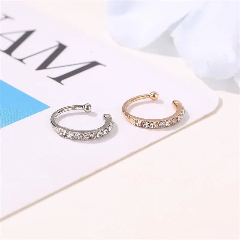 Korean Crystal CZ Clip Earrings