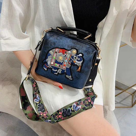 Vintage Embroidery Elephant Bags