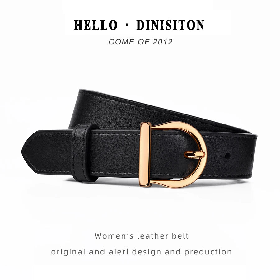 DINISITON Leather Thin Luxury Belts