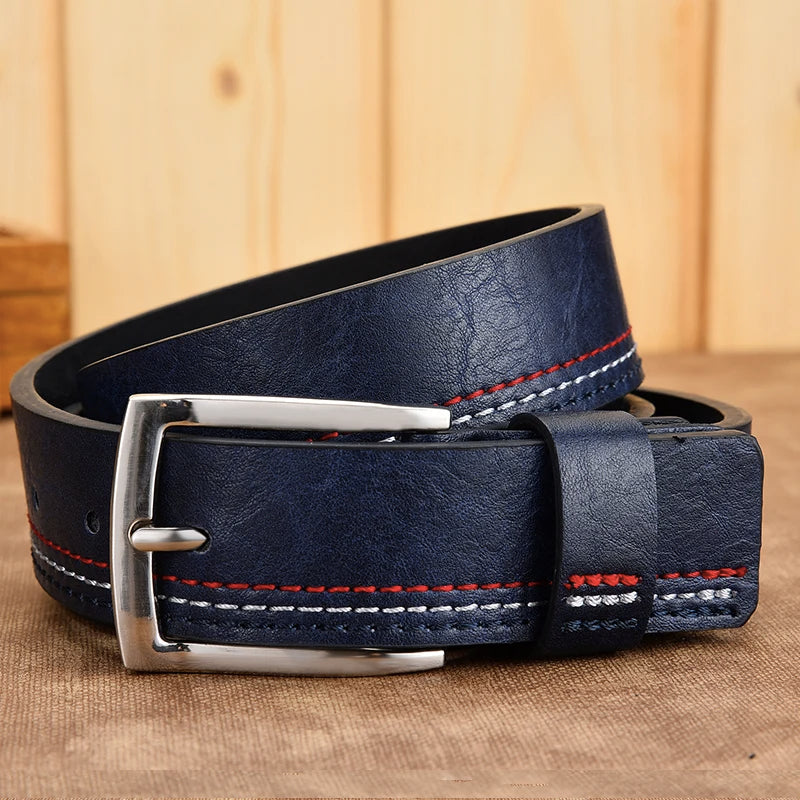 Leather Designer Leisure Belt Pin Buckle