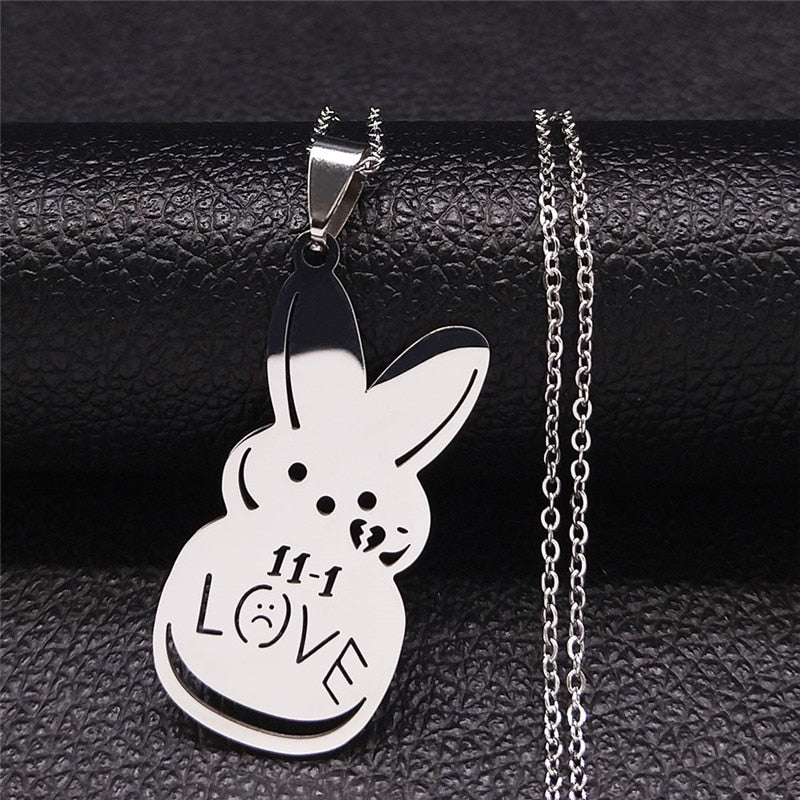 Kpop Lil Peep Love Rabbit Necklaces