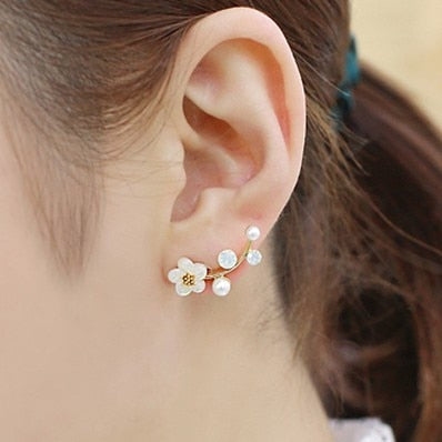 Crystal Flower Drop Earrings