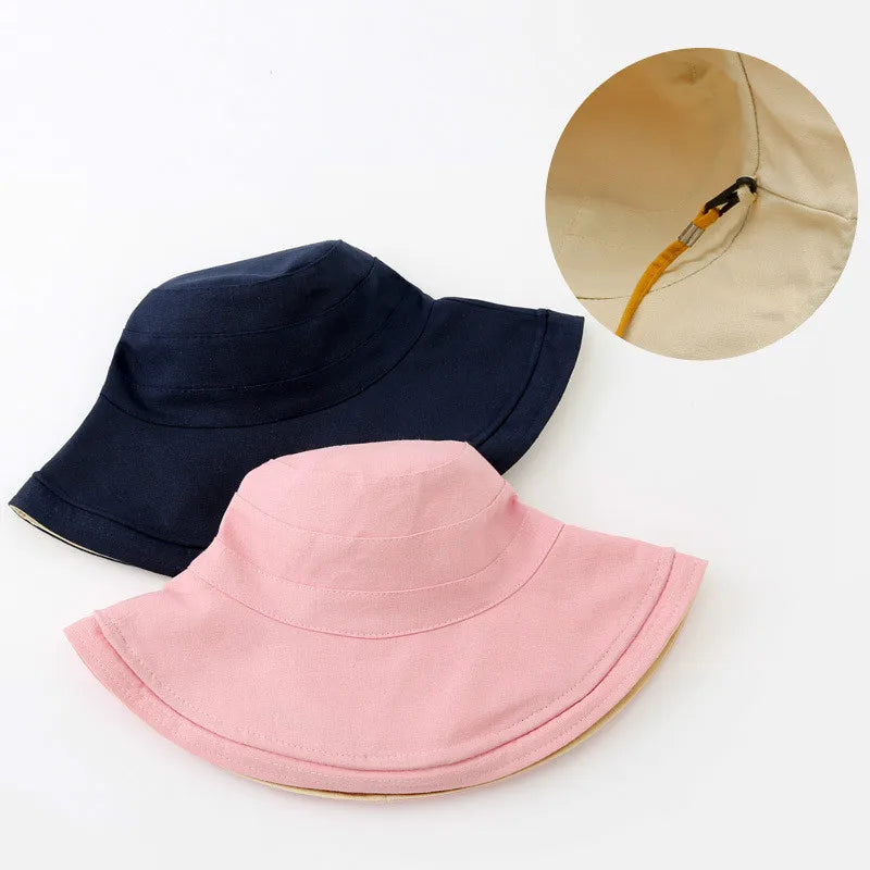 Korean Kids Bucket Hat Double Sided