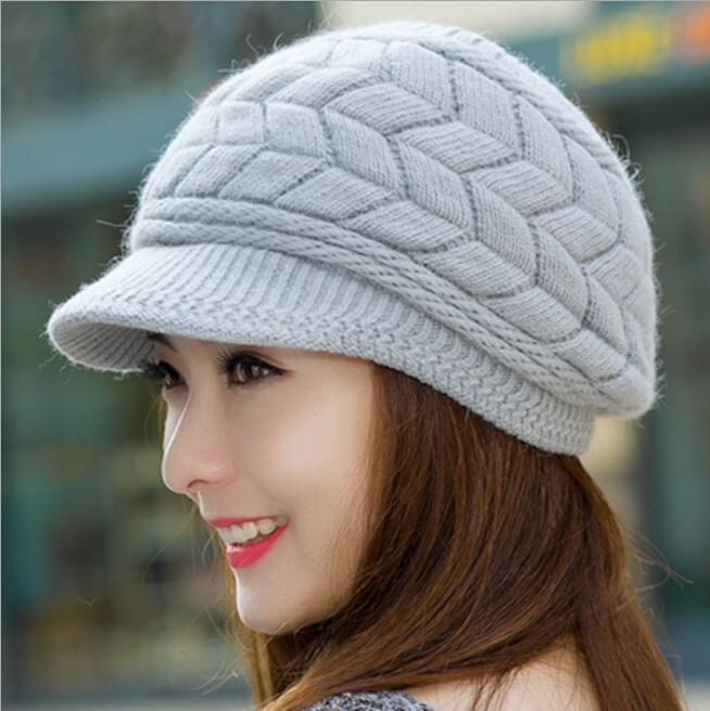 Winter Knit Bonnet Wool Beanies