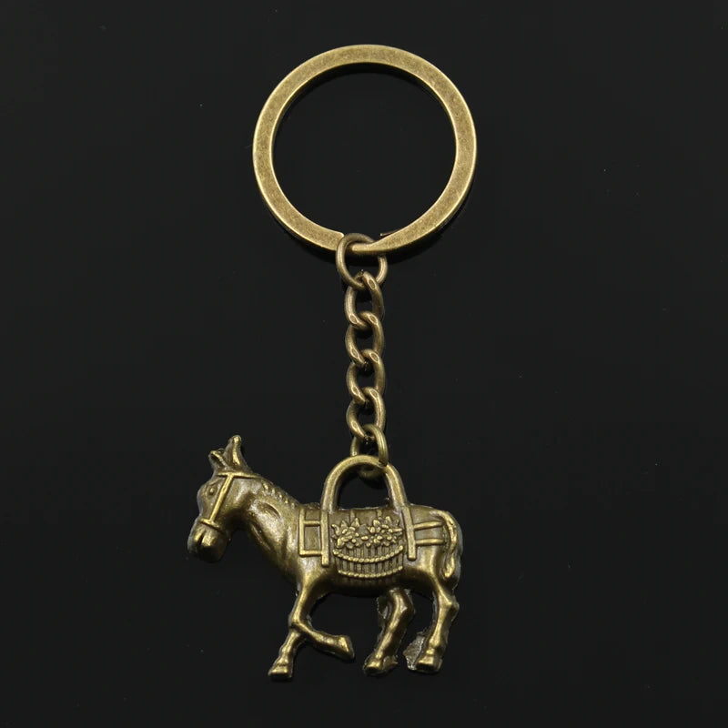 Key Ring Metal - Donkey Pendant