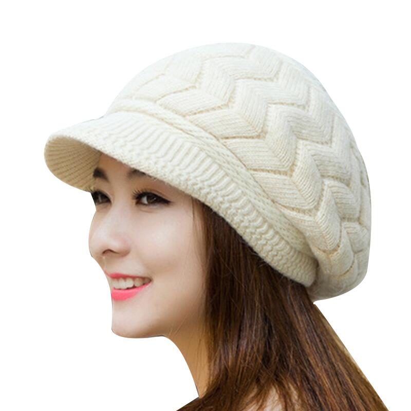 Winter Knit Bonnet Wool Beanies