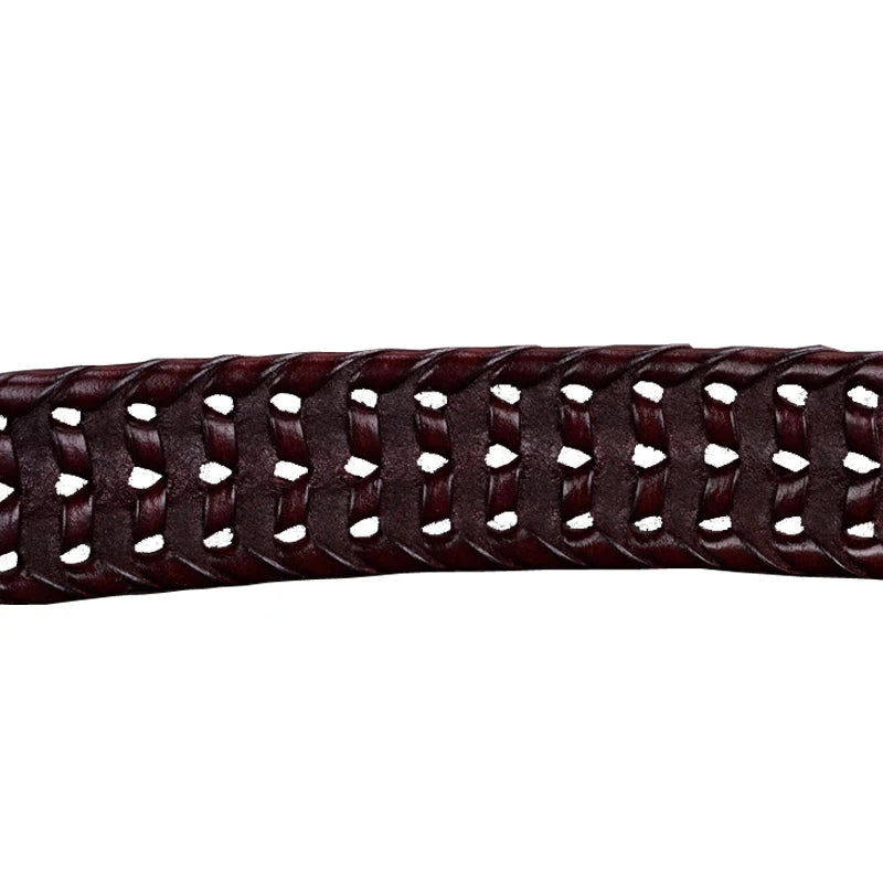 Genuine leather woman Braided belts