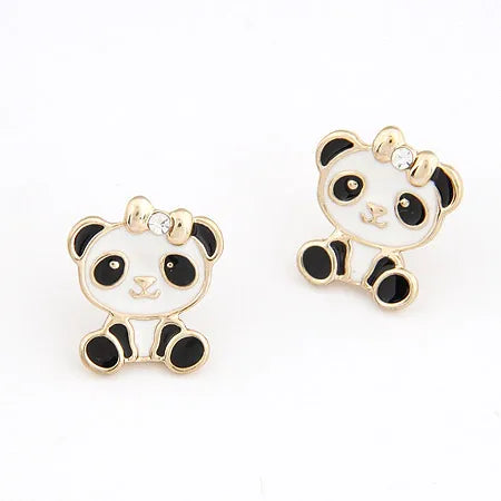 Panda Bear cartoon Earrings