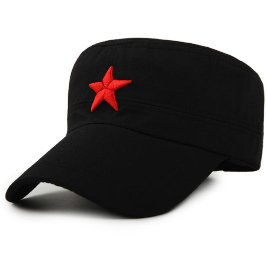 Military Red Star Army Green Flat Hats