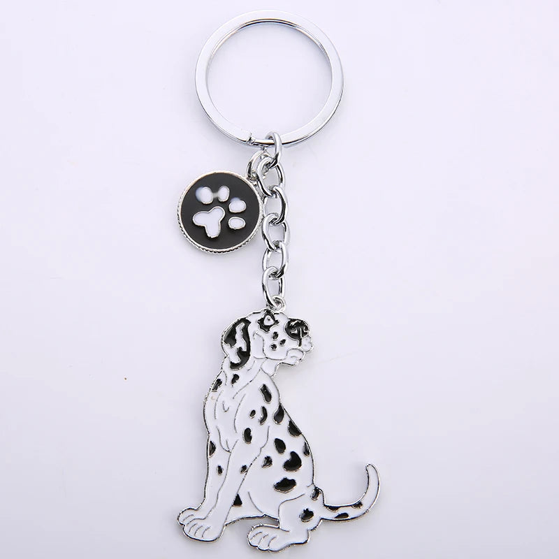 Dalmatian dog pendant key chains