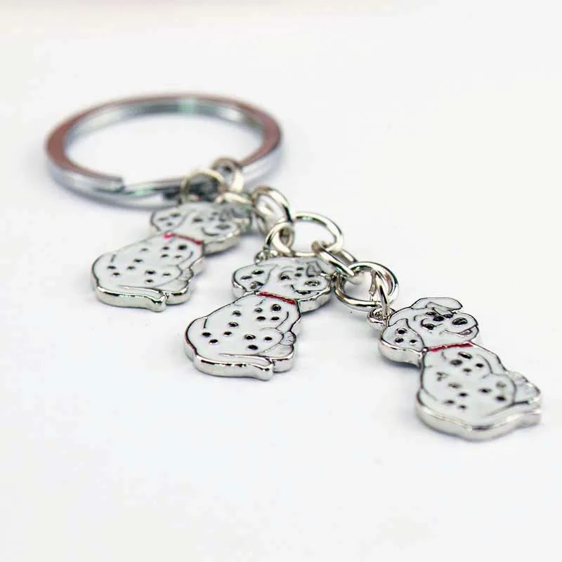 Dalmatian dog pendant key chains