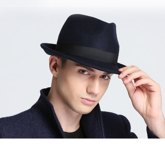 Retro Felt Fold Wide Brim Derby Jazz Fedora Hat