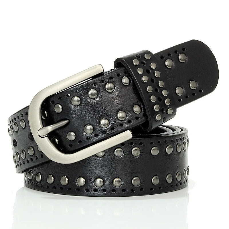 Punk  Rivet Genuine Leather Belt