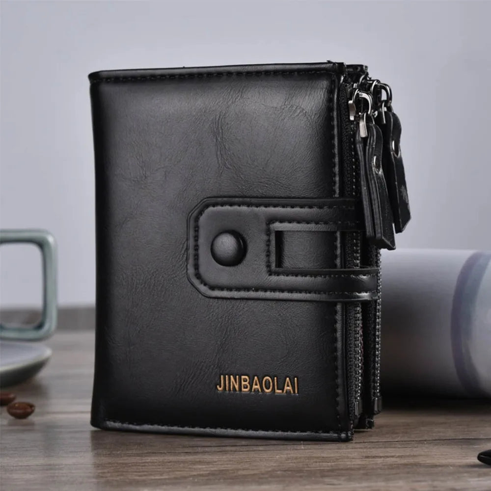 Men Wallets Short PU Leather