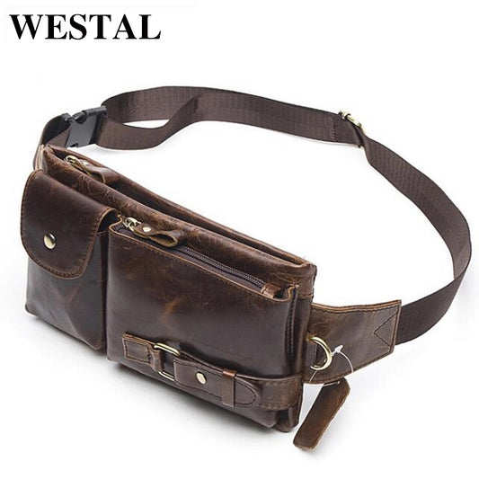 WESTAL Genuine Leather Waist Bags