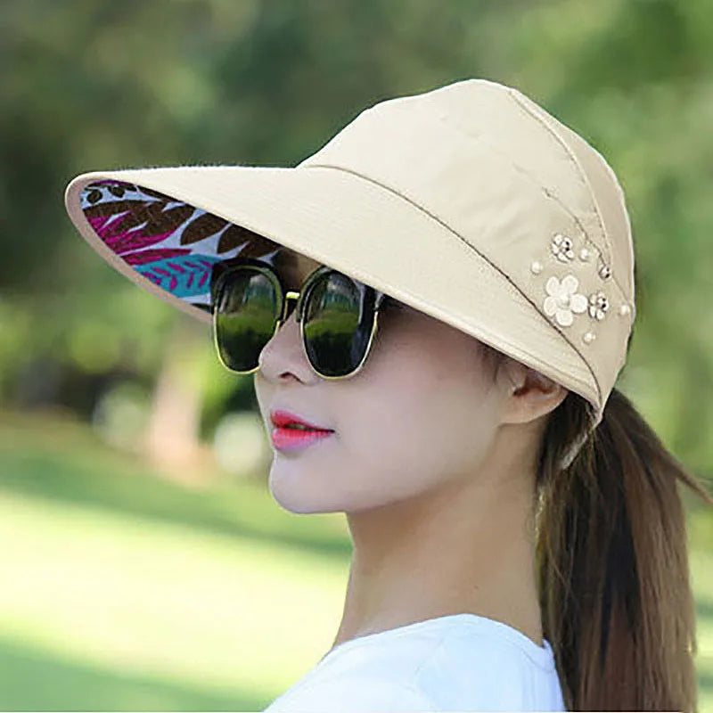 Summer Hats Foldable Visor Floppy Cap