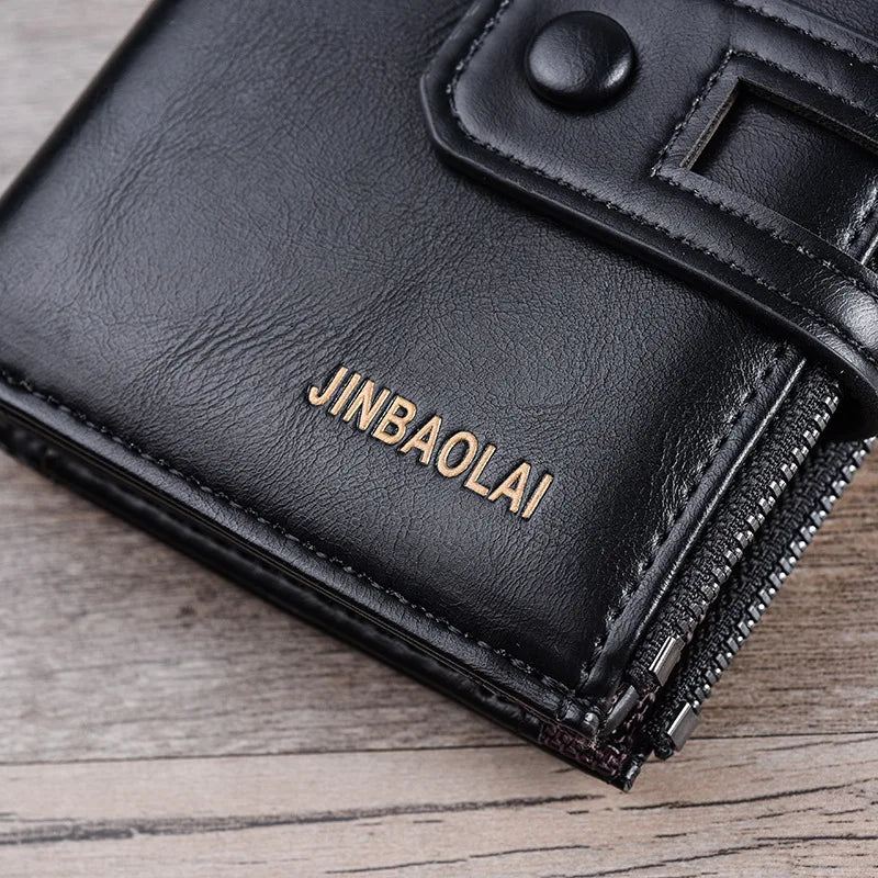 Men Wallets Short PU Leather