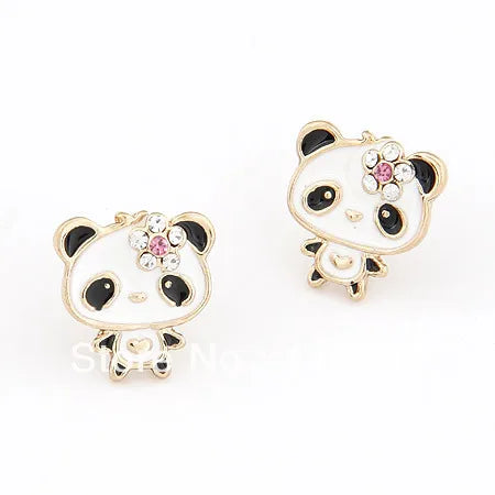 Panda Bear cartoon Earrings