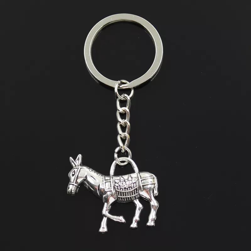 Key Ring Metal - Donkey Pendant