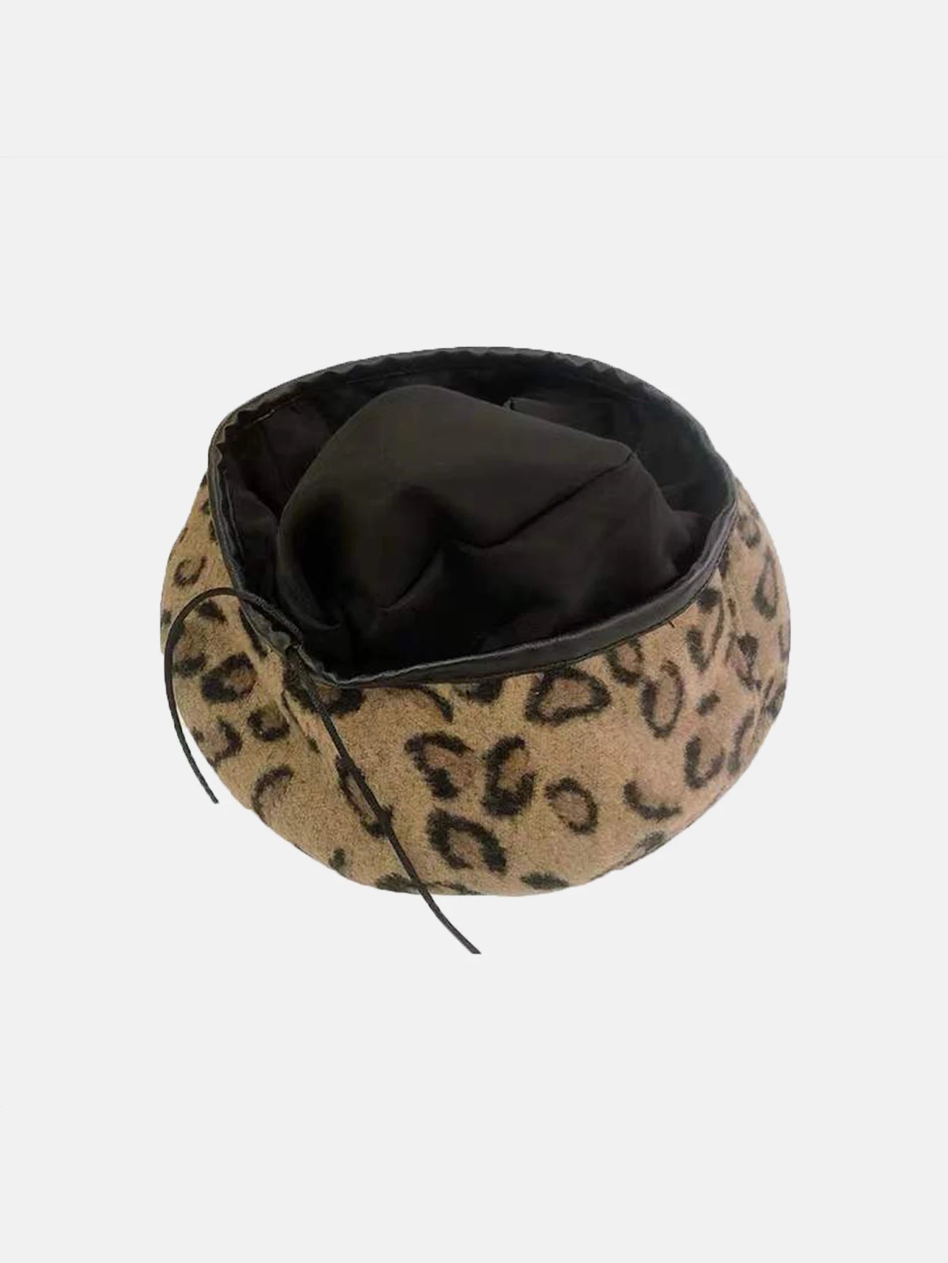 Leopard Felt Cute Beret Vintage Hat