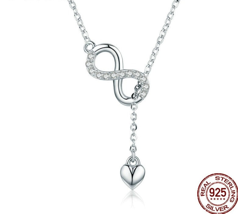 925  Silver Infinity Pendant Necklaces