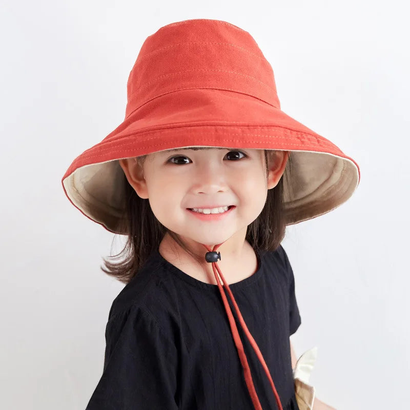 Korean Kids Bucket Hat Double Sided