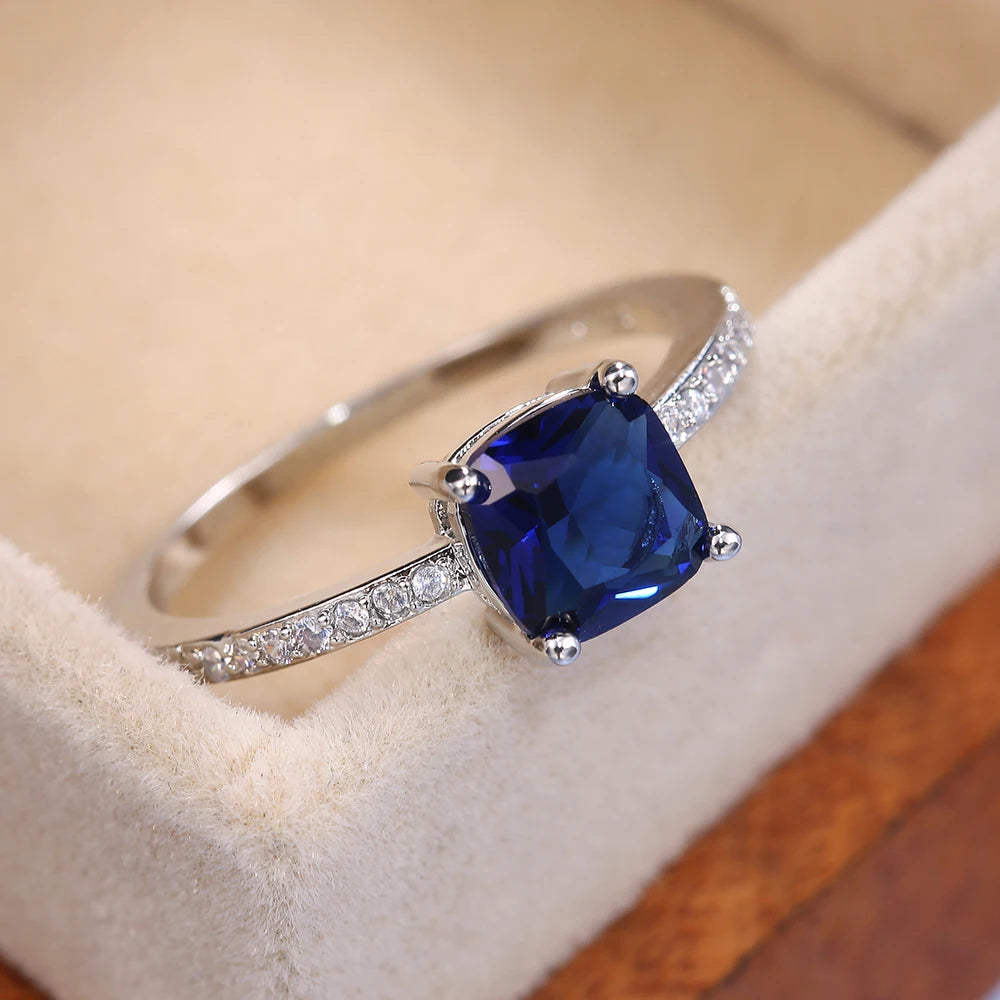 Blue Series Stone Minimalist Rings