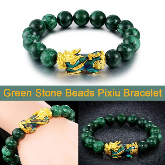 Green Stone Beads Energy Lucky Bracelet