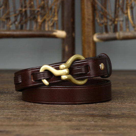 Thin Cowskin Real Genuine Leather Belts