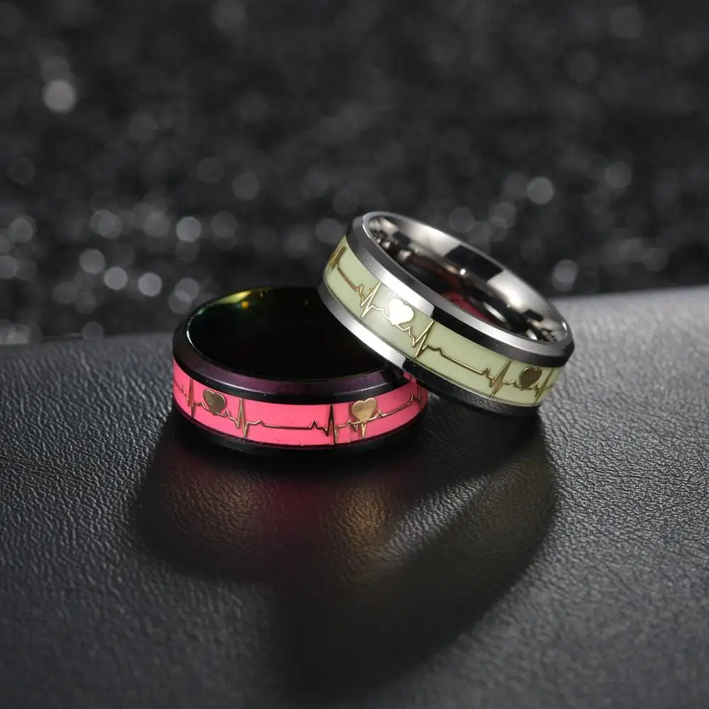 Luminous Mood ECG Carbon Fiber Rings