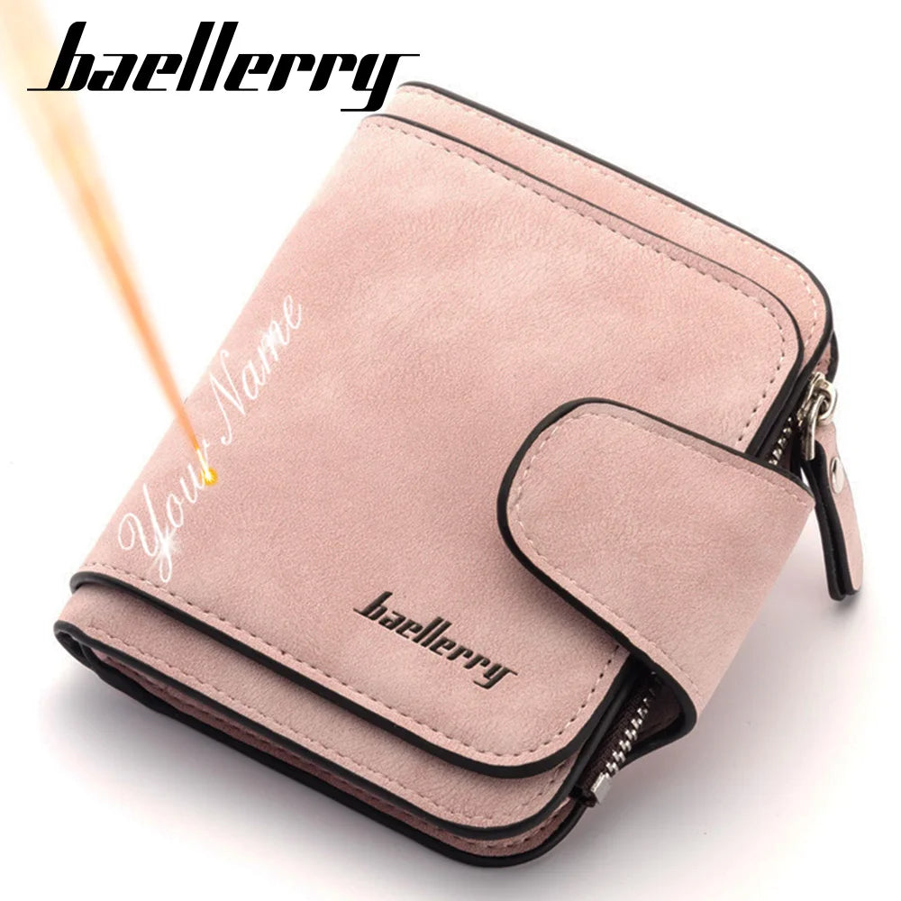 Small Women Wallets Name Engraving