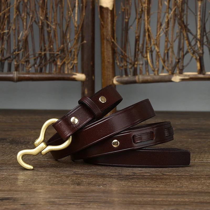 Thin Cowskin Real Genuine Leather Belts