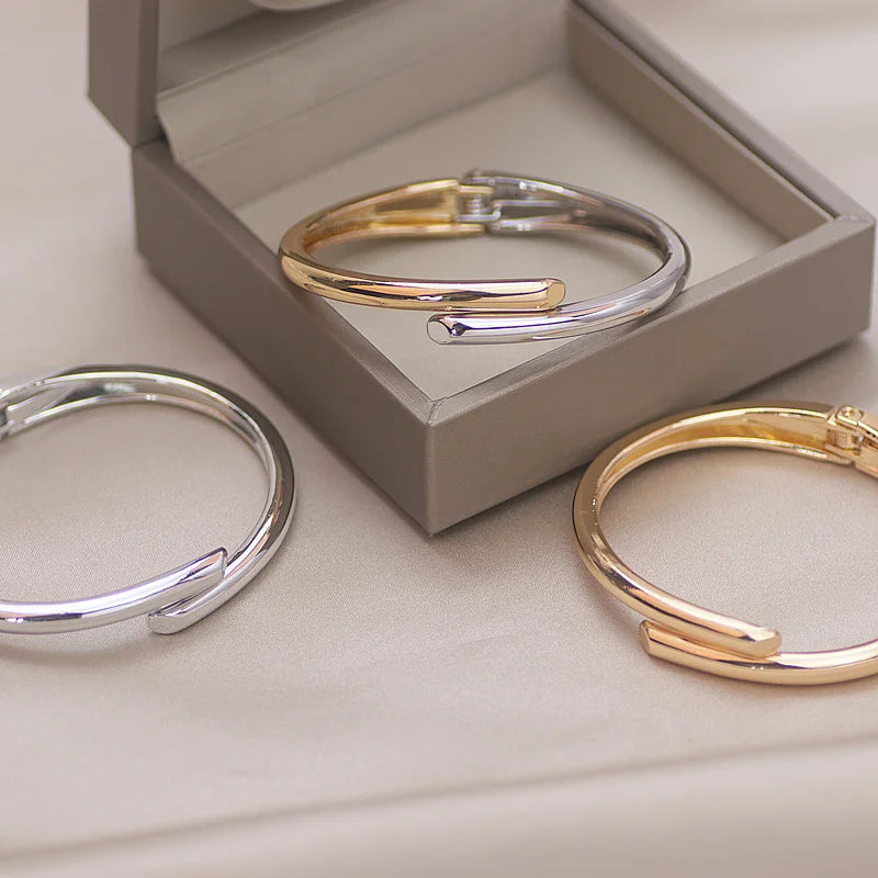 Round Metal Open Bangles & Bracelets